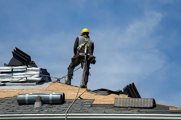 Professional Roof Replacement technician working in Rewey, WI